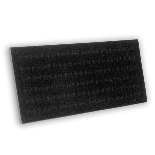 Black velvet foam ring insert for standard jewelry display trays