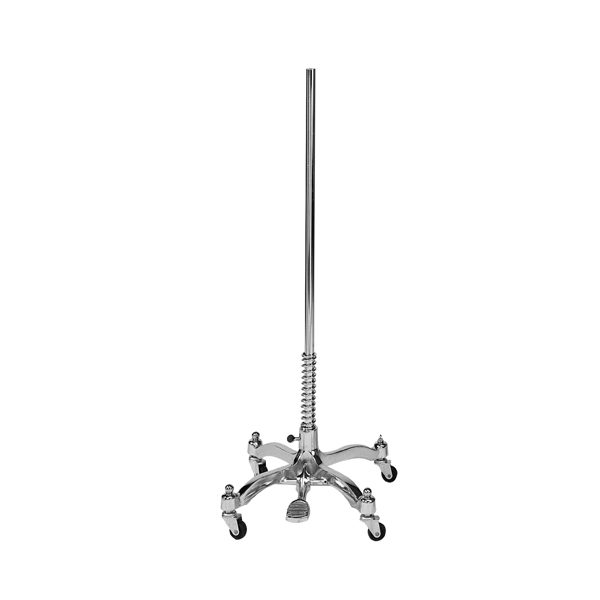 Dressmaker base top view showing pole mount and adjustment mechanism