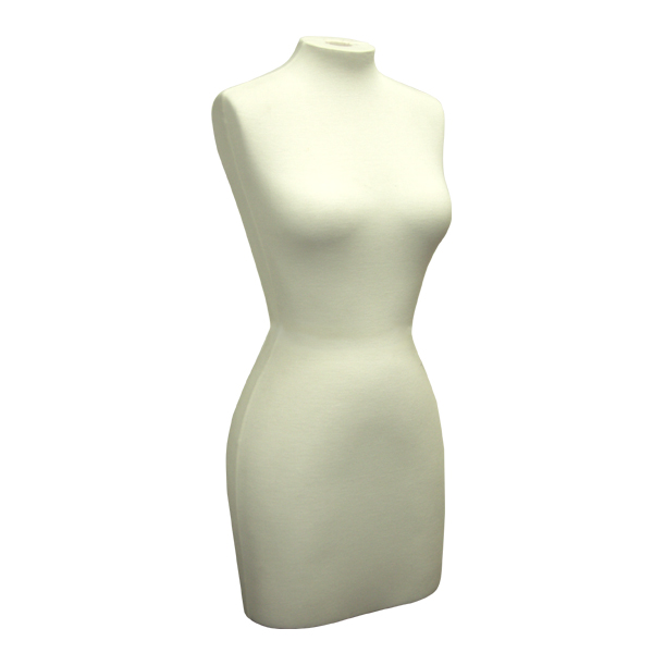 Cream classic style dress form for displaying dresses gowns and formal wear in retail stores