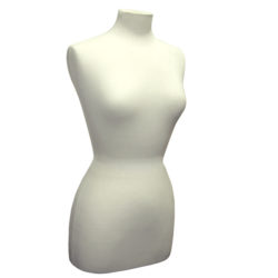 Cream French style dress form for displaying dresses gowns and formal wear in retail stores