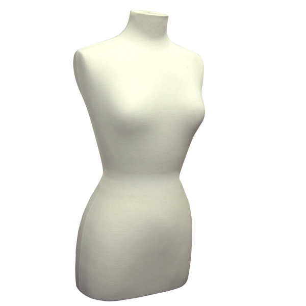 Cream French style dress form for displaying dresses gowns and formal wear in retail stores