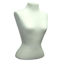 Cream classic style blouse form for displaying womens blouses and tops in retail stores