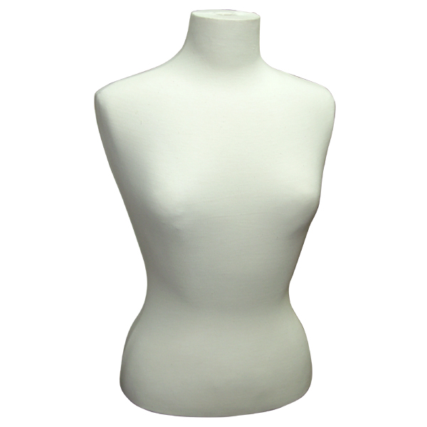Cream French style blouse form for displaying womens blouses and tops in retail stores