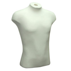 Cream classic muscular shirt form for displaying mens dress shirts and tops in retail stores
