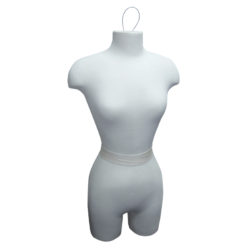 Ladies torso form with half legs for retail clothing display and visual merchandising