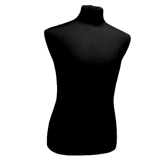 Black mens French style coat form for displaying suits coats and jackets in retail stores