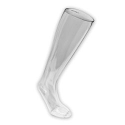 Knee high hosiery display – clear polycarbonate 19 in. leg form