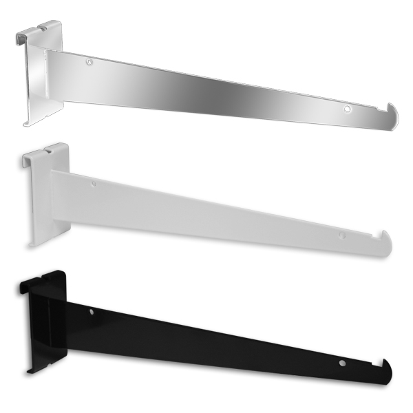 10 inch gridwall glass shelf bracket in chrome for gridwall panel displays