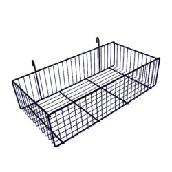 Grid basket 12 x 24 inches in black for gridwall panel displays