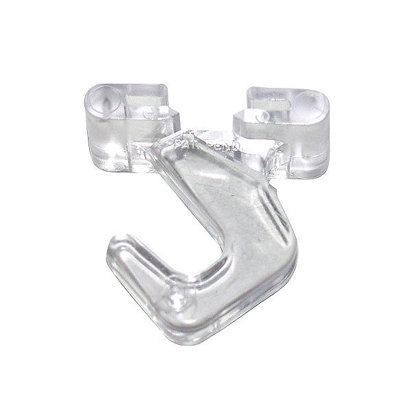 – plastic track hooks