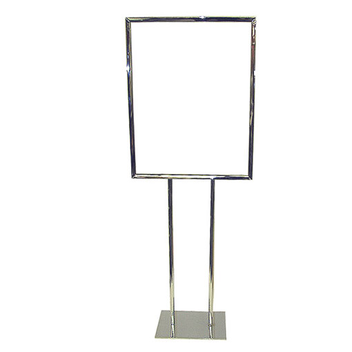 economy weight bulletin sign holder floor standing chrome