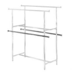 Double hangrail add-on attachment for garment racks