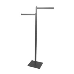 2 straight arm adjustable garment rack in matte black