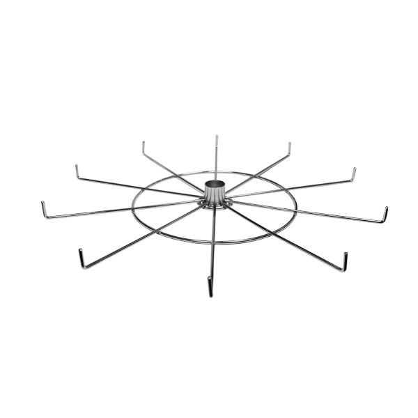 10 hook 18 inch spinner display for retail stores