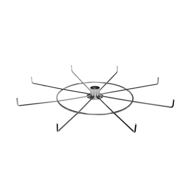 8 hook 18 inch spinner display rack for retail