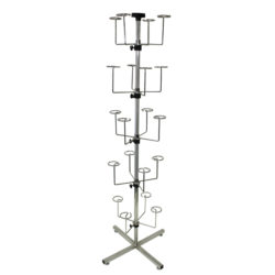 5 hat spinner POP display rack for retail counters
