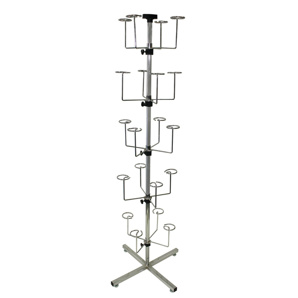 5 hat spinner POP display rack for retail counters