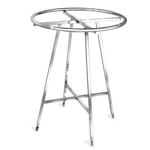 Adjustable round garment rack with chrome finish