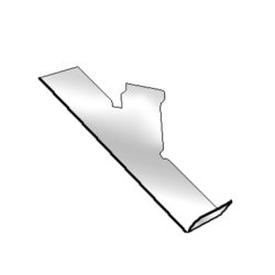 Slatwall Shoe Display- Right Profile — acrylic slatwall shoe display right profile