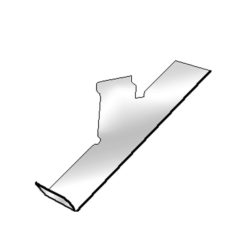 Slatwall Shoe Display- Left Profile — acrylic slatwall shoe display left profile