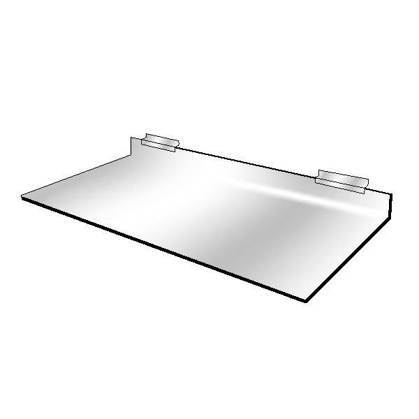 Slatwall Acrylic Slatwall Shelf — acrylic slatwall shelf 12 x 24