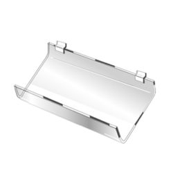 Slatwall Acrylic Slant Shelf — acrylic slatwall slant shelf display