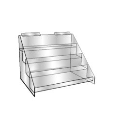 Acrylic Slatwall 4 Tier bin — acrylic slatwall 4 tier bin retail
