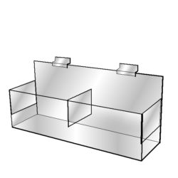 Slatwall Double Acrylic Bin — acrylic slatwall double bin retail display