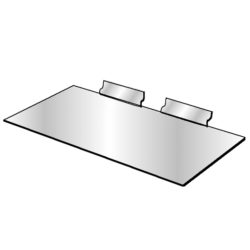 Slatwall 6" x 12" Styrene Utility Shelf — slatwall styrene utility shelf 6x12
