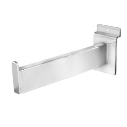 6 inch rectangular tubing straight arm faceout for slatwall merchandise display