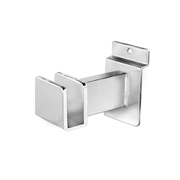 3 inch rectangular tubing bracket for slatwall panel merchandise display