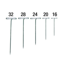 Steel T-pins for pinning fabric on mannequins and display forms