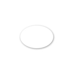 Half inch by three-eighths inch oval adhesive price tags for retail