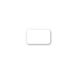 Three-eighths by five-eighths inch rectangular adhesive price tags for retail
