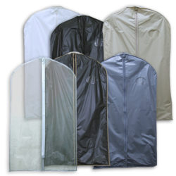 40 inch vinyl suit and dress garment bag with zipper closure
