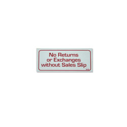 – no returns sign