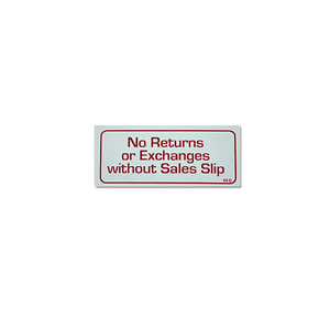 – no returns sign
