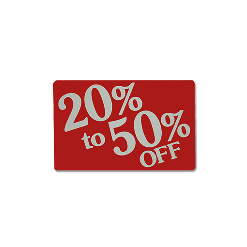 – discount sign