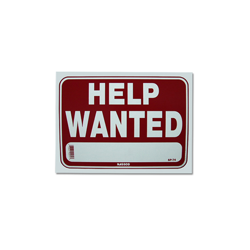 Help Wanted Sign – retail display