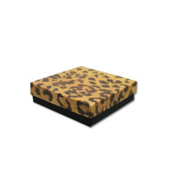 Animal Print Jewelry Box - 3 1/2" x 3 1/2" x 1" retail packaging display