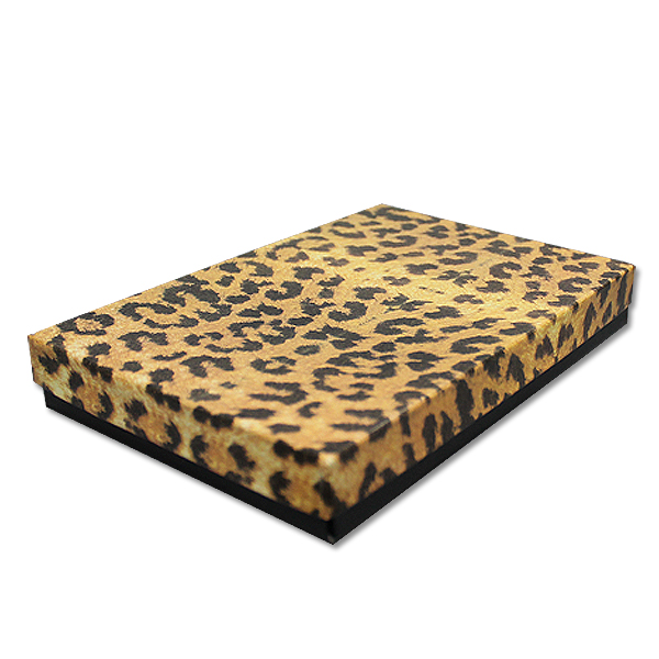 Animal Print Jewelry Box - 7 1/8" x 5 1/8" x 1 1/8" retail packaging display