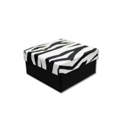 Animal Print Jewelry Box - 3 3/4" x 3 3/4" x 2" retail packaging display