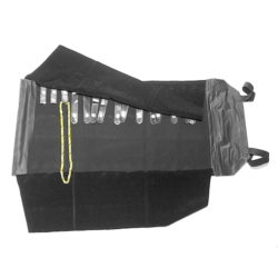 Black velvet economy chain roll necklace storage