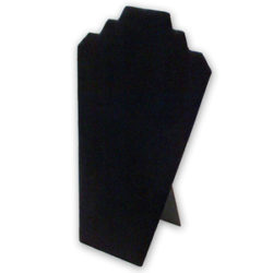 Black velvet necklace display pad with easel 8.25 wide by 12.5 tall