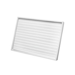 White leatherette bracelet display tray holds 12 bracelets 7.5 inch