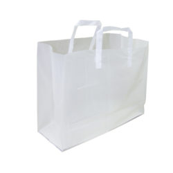 Soft Loop Handle Frosted Bag - 16" x 12" x 6" retail packaging display