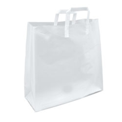 Soft Loop Handle Frosted Bag - 16" x 16" x 6" retail packaging display