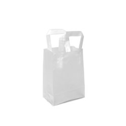 Soft Loop Handle Frosted Bag - 5" x 7" x 3" retail packaging display