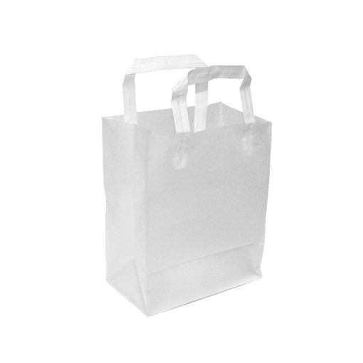 Soft Loop Handle Frosted Bag - 8" x 10" x 5" retail packaging display