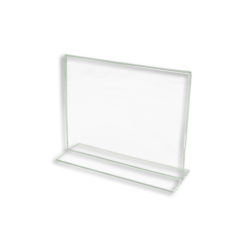 5.5x7 bottom loading acrylic cardholder for countertop sign display